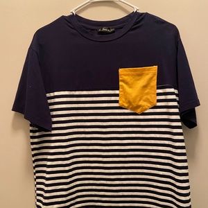 SHEIN Striped Tee with Pocket